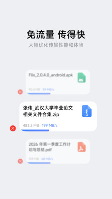 应用商店宣传图：免流量传输